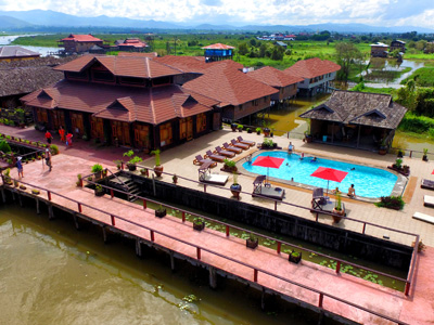 Shwe Inn Tha Floating Resort in Inle Lake Myanmar